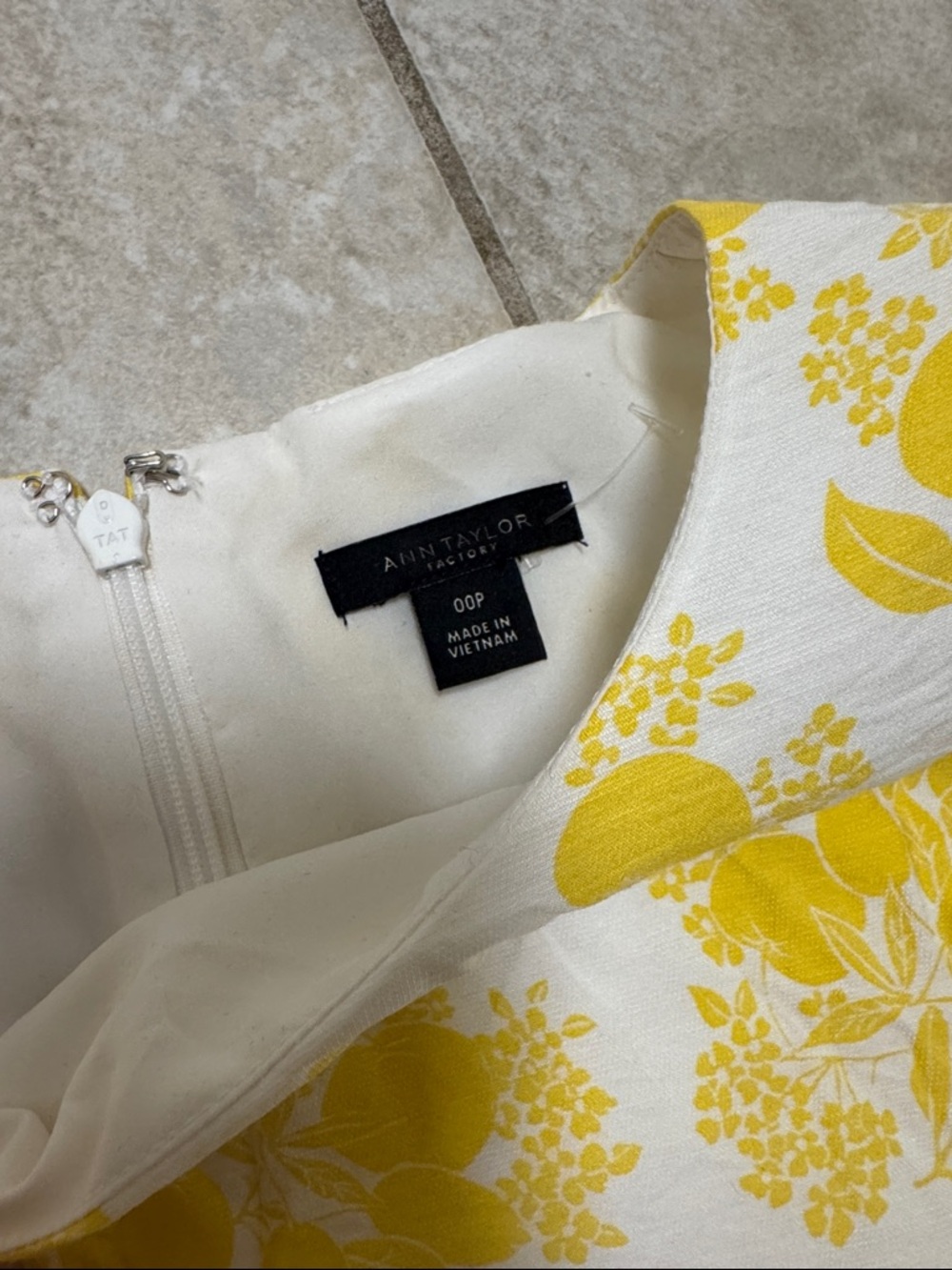 Ann Taylor White Dress with Yellow Floral Print - Picture 2 of 6